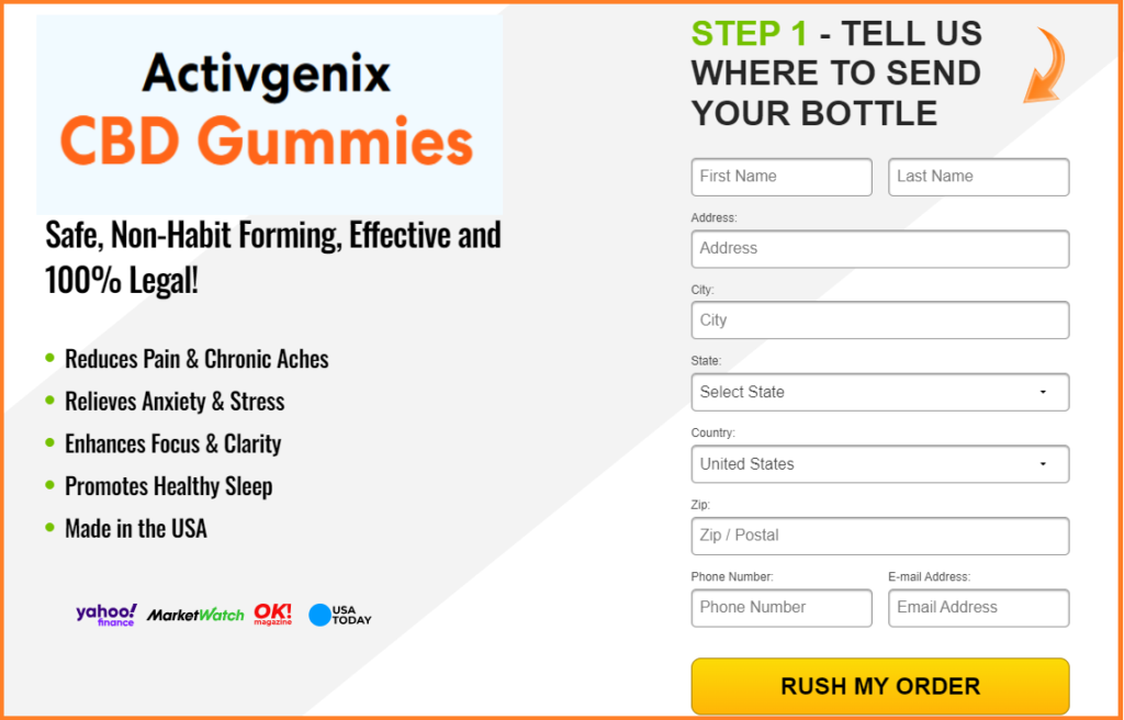 Activgenix CBD Gummies Order